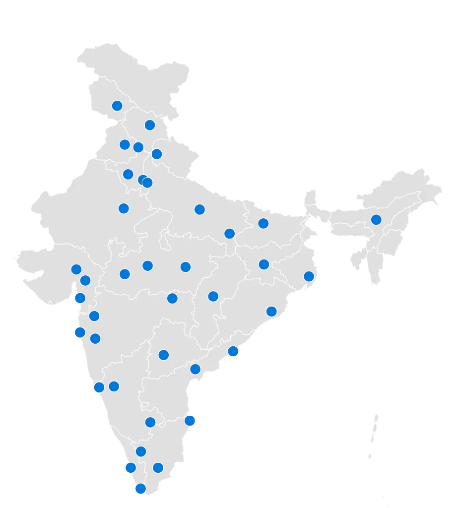 Pan India Distribution Network Map - Hundia InfoSolutions